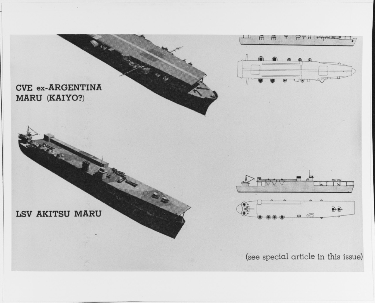 Nh 111732 World War Ii Japanese Carriers Of Lsv Akitsu Maru Class