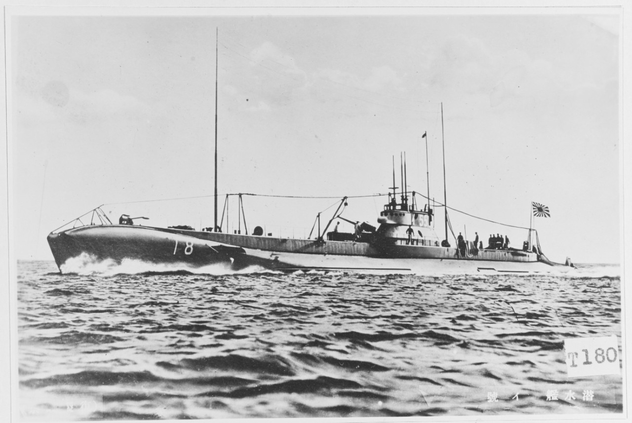 Japanese Submarine I-55 (1925-1945). Renamed I-155, 1942