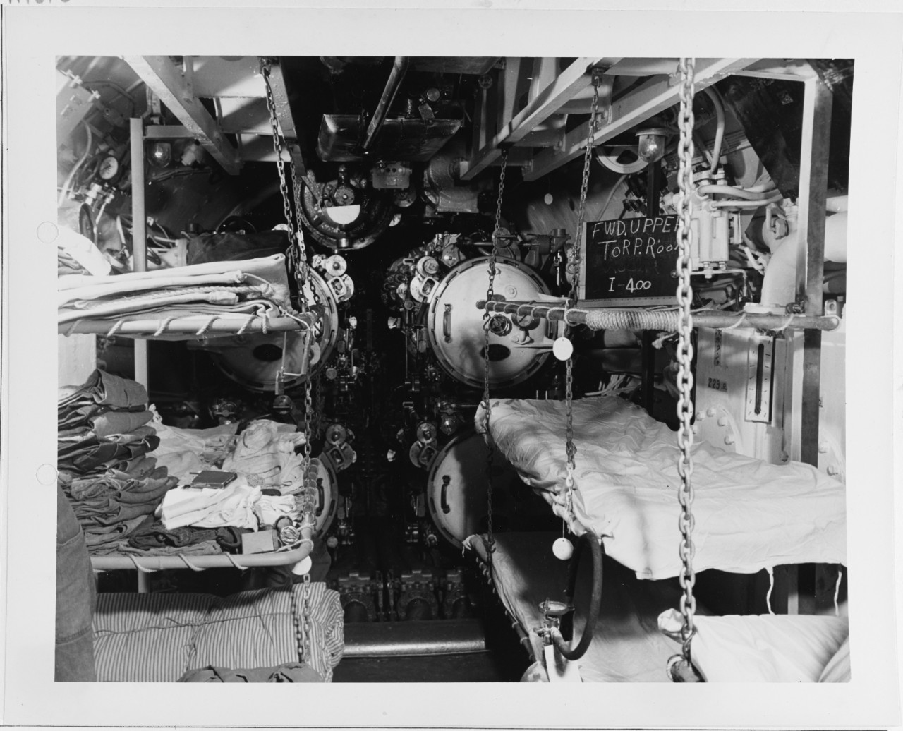 Forward Upper Torpedo Room in the I-400 Japanese Submarine