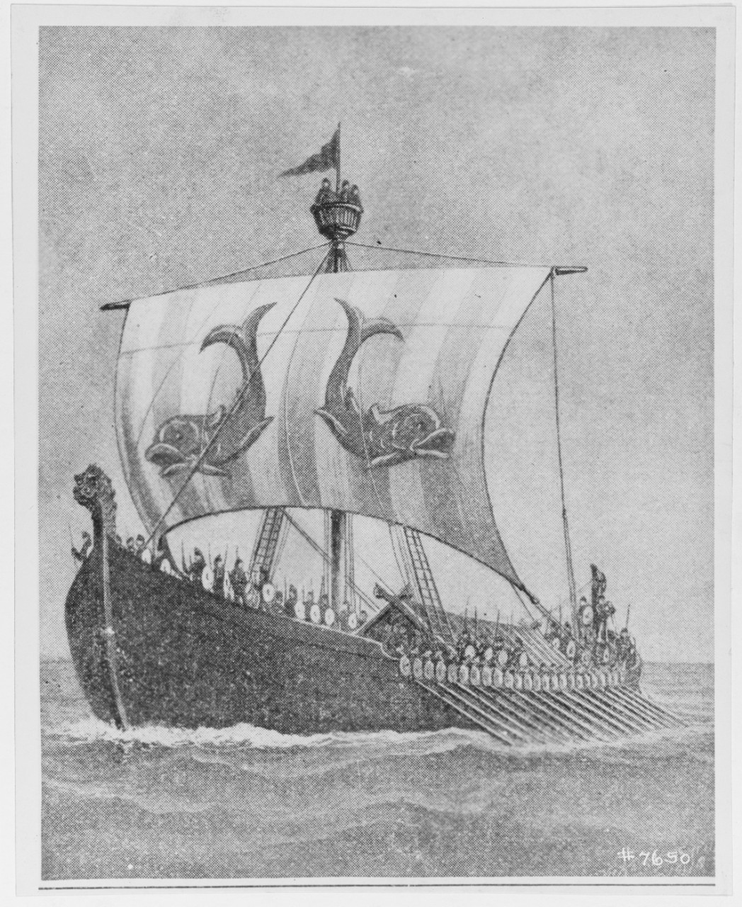 NH 112036 Typical Roman Trireme of the Punic Wars. C&R, 1926