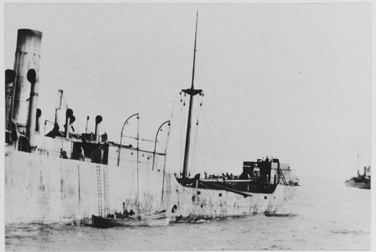 The sinking of a U-Boat victim.  November 17, 1918
