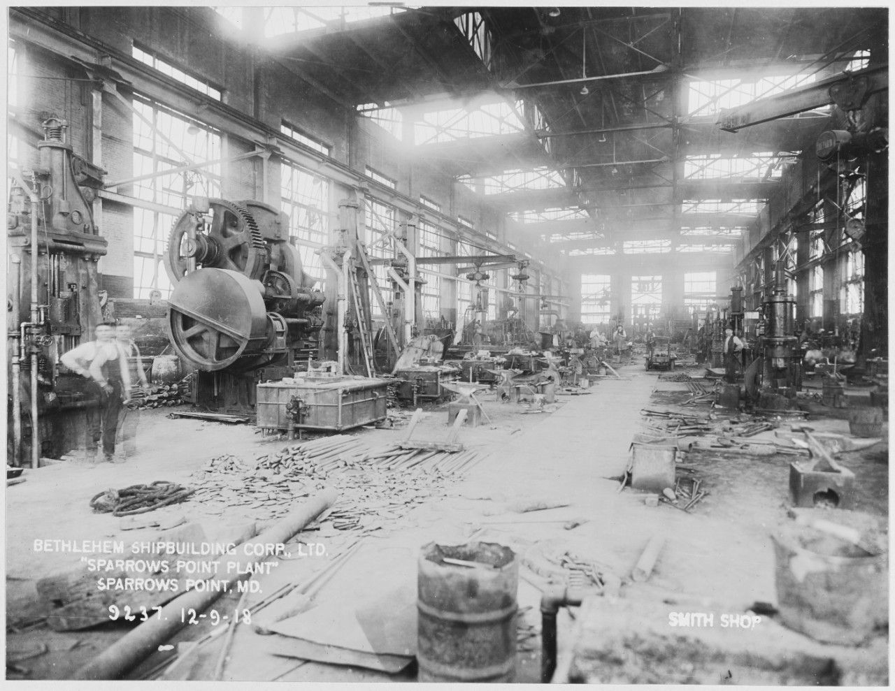 Bethlehem Shipbuilding Corporation. Smith Shop. December 9, 1918