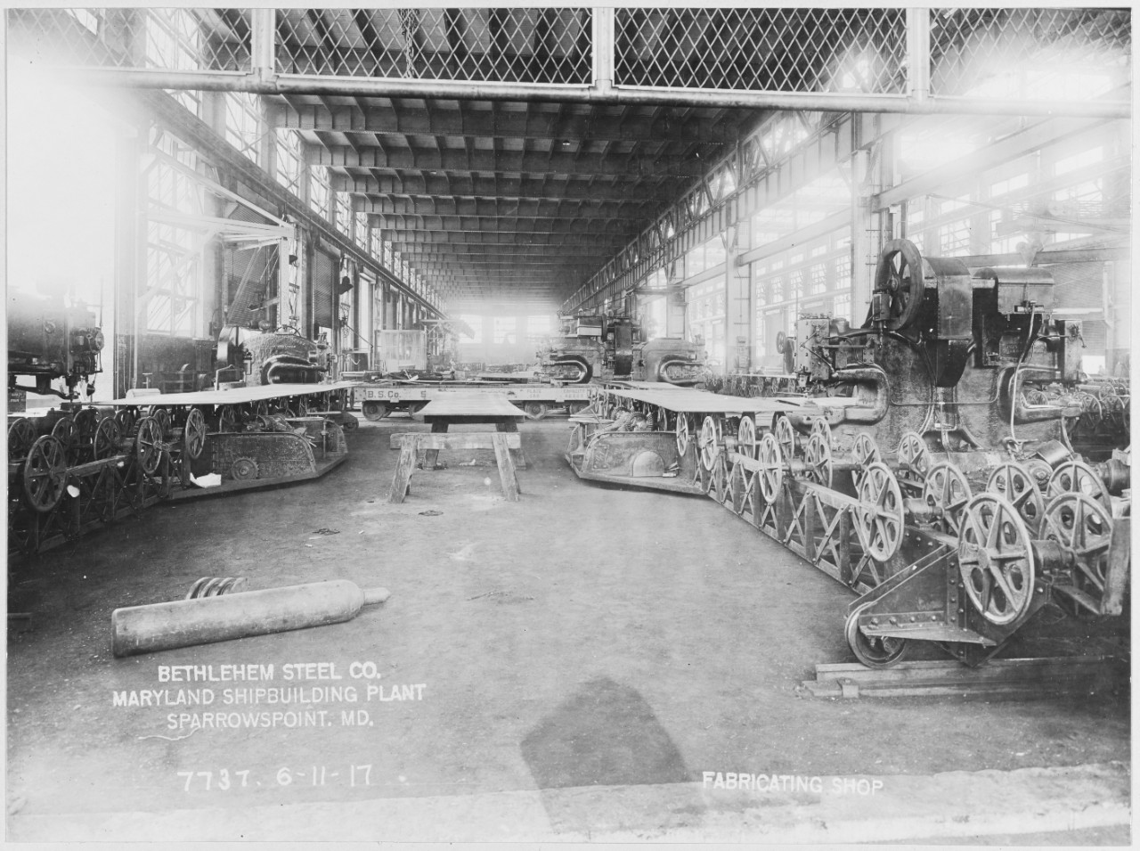 Bethlehem Shipbuilding Corporation. Fabricating Shop. June 11, 1917