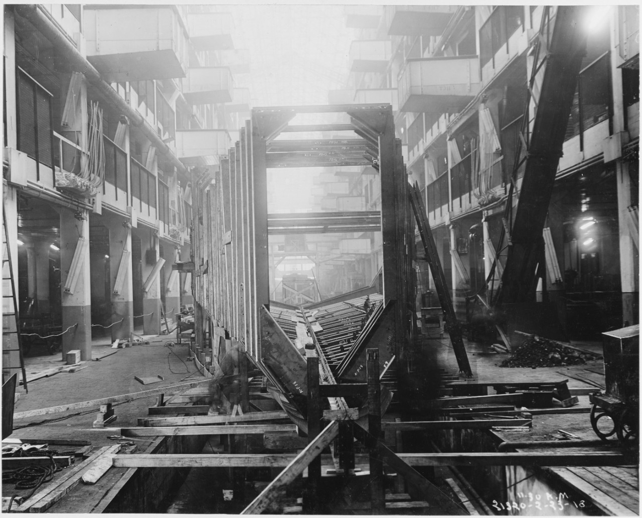 Construction of Ford Eagle Boats, Ford Motor Company, February 23, 1918