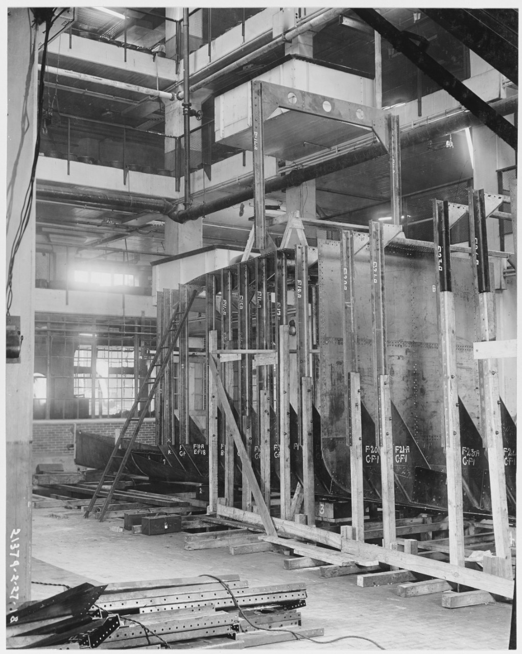 Construction of Ford Eagle Boats, Ford Motor Company, February 27, 1918