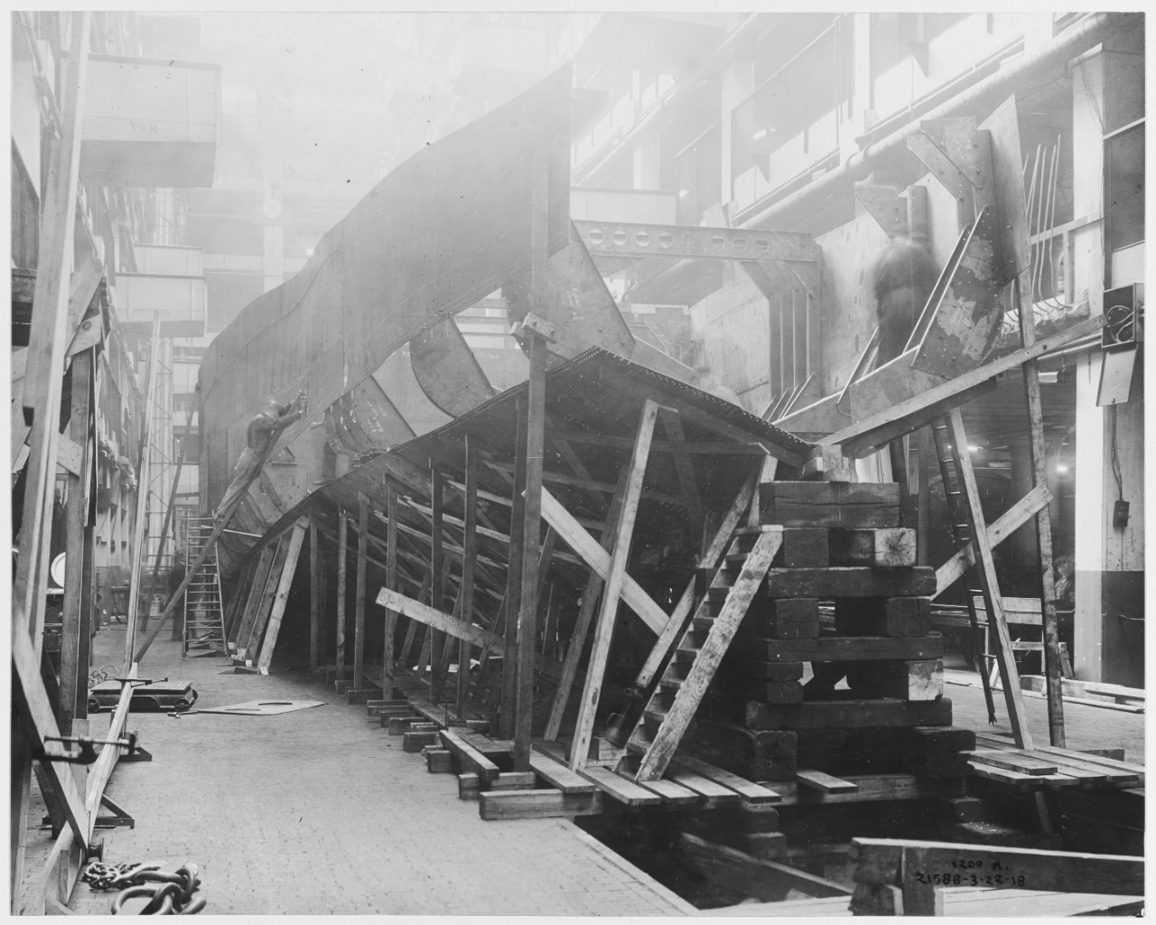 Construction of Ford Eagle Boats, Ford Motor Company, March 22, 1918