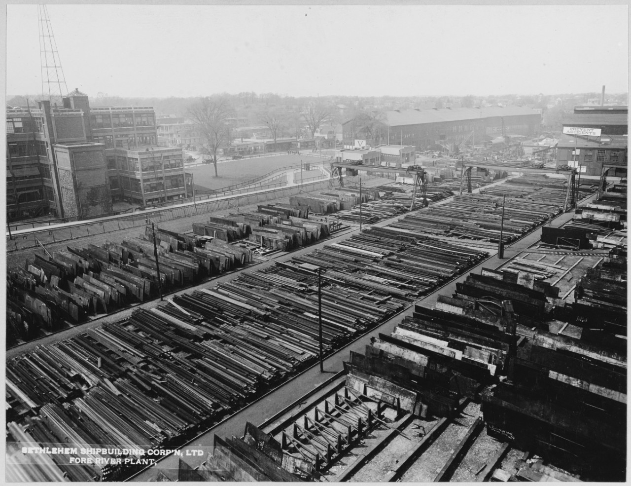 Plate yard, Fore River Plant, Bethlehem Shipbuilding Corporation, Ltd.