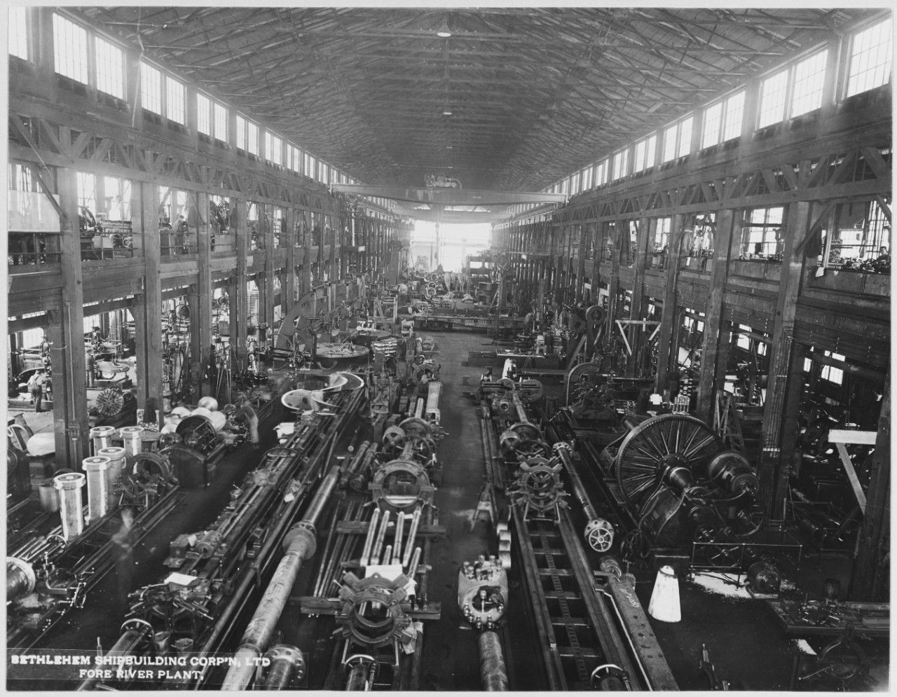 Machine shop, Fore River Plant, Bethlehem Shipbuilding Corporation, Ltd.