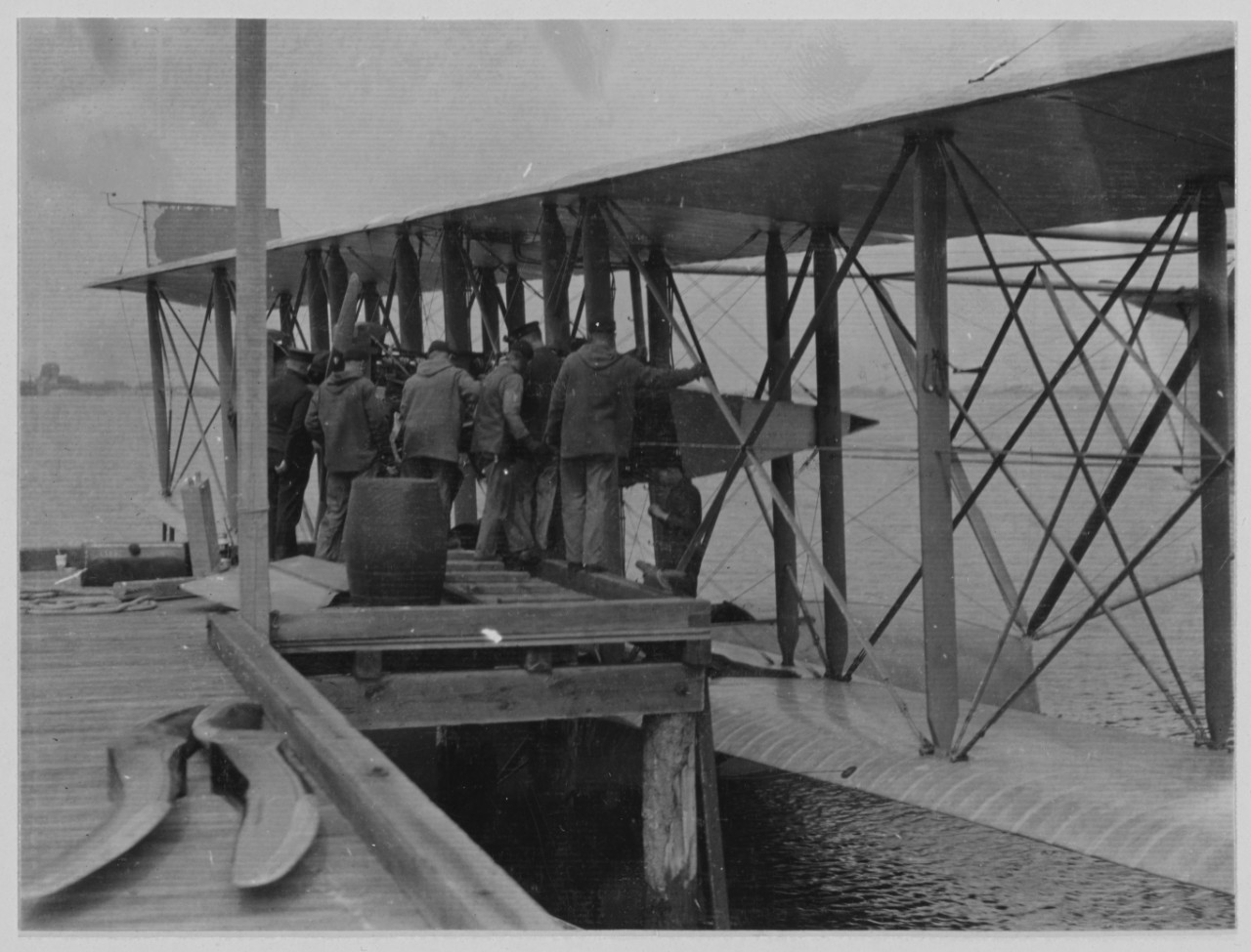 Seaplane NC-1, being assembled