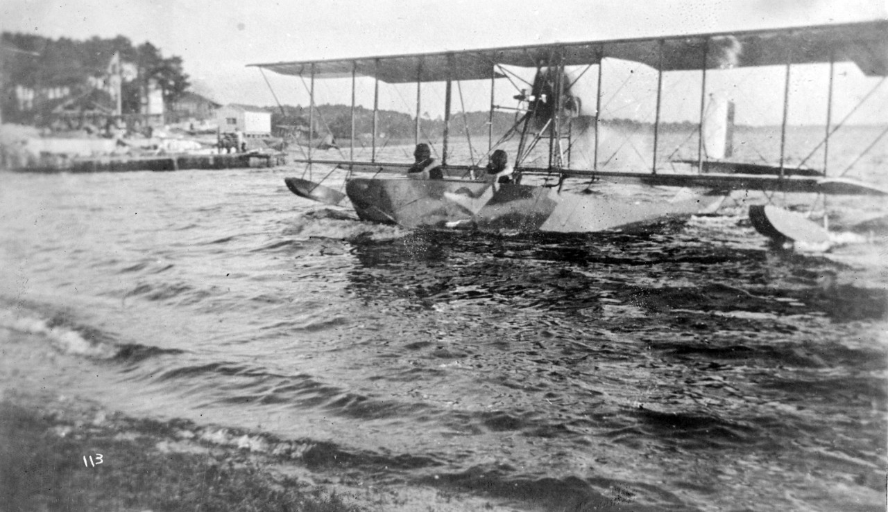 F.B.A. Flying boat Seaplane in water, Moutchic, France, 1917-1919