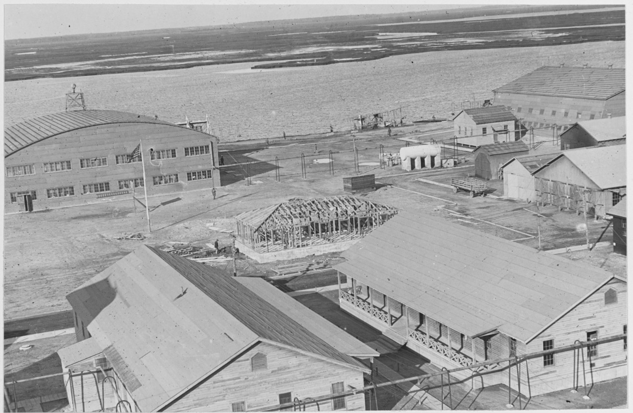 New oil house under construction, U.S. Naval Air Station, Cape May, New Jersey, January 17, 1919