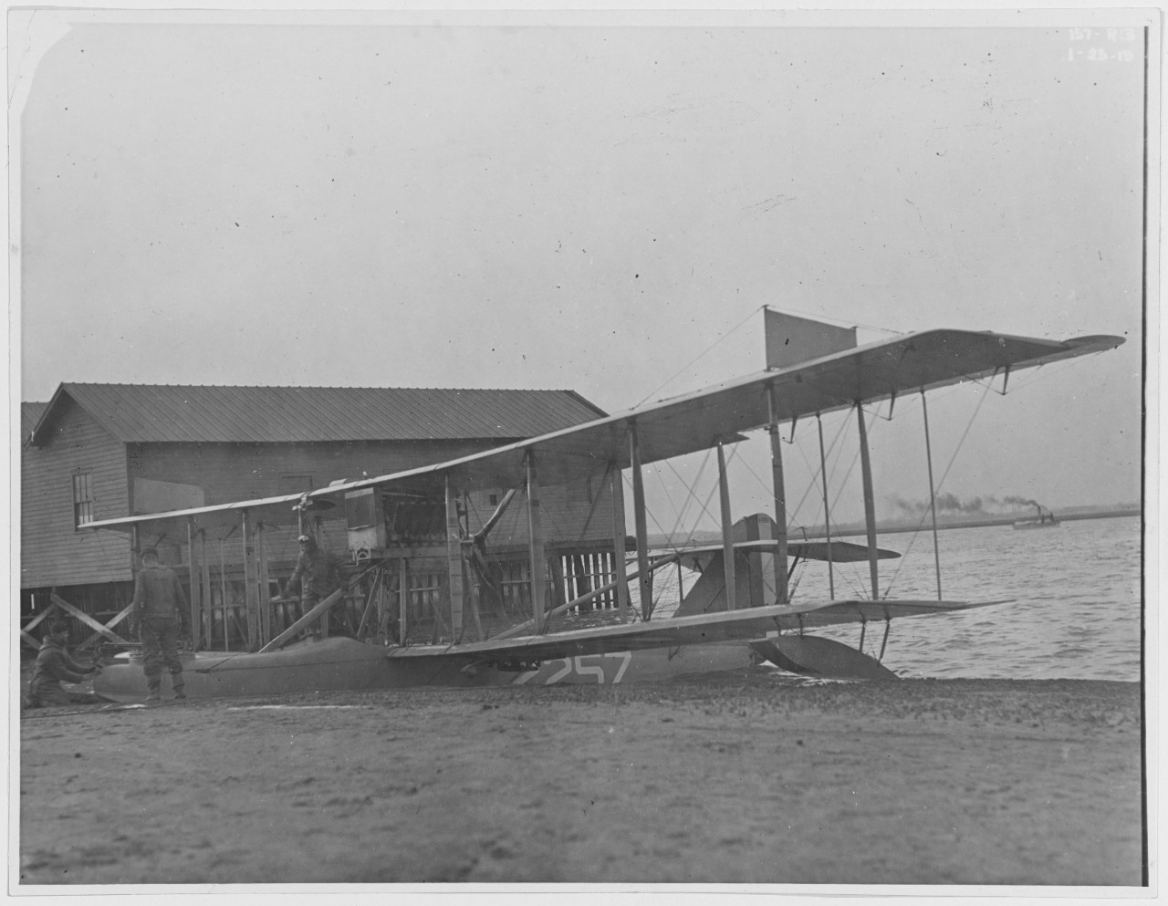 H-Boat just returned to Station. January 25, 1919. U.S. Naval Air Station, Cape May, New Jersey