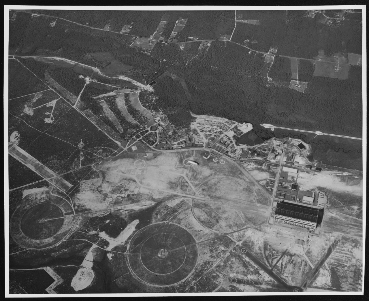 Aerial view of U.S. Naval Air Station, Lakehurst, New Jersey