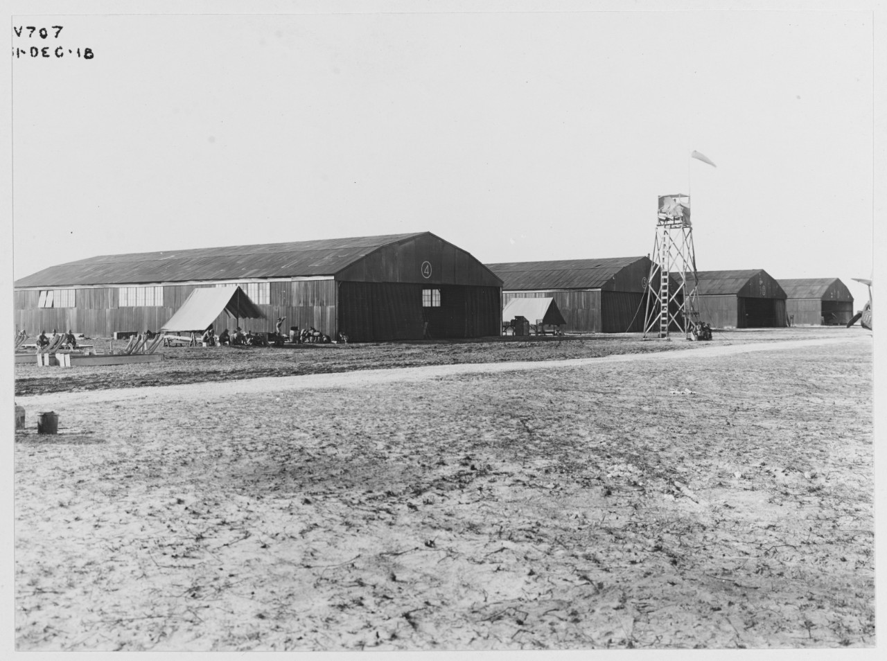 Steel hangars at field - U.S. Marine Flying Field, Miami, Florida.