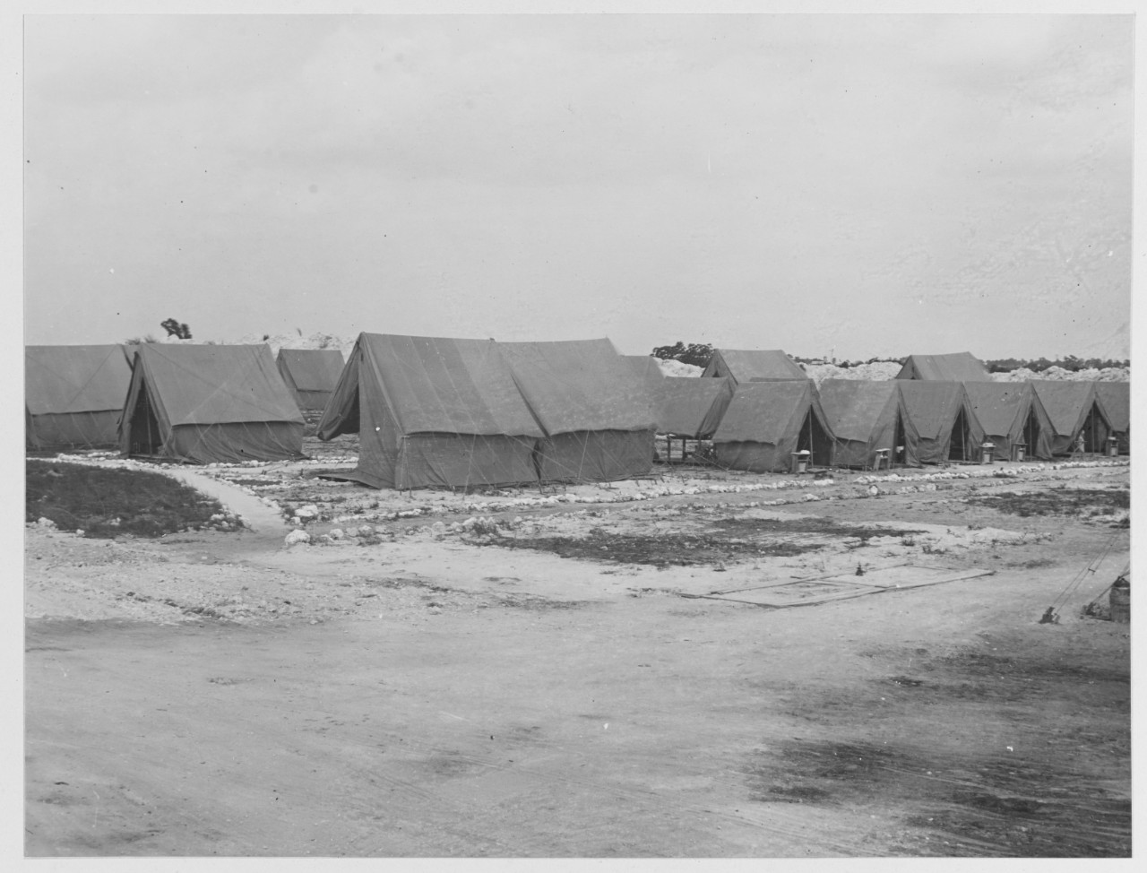 Sick Bay and hospital tents. U.S. Marine Flying Field, Miami, Florida.