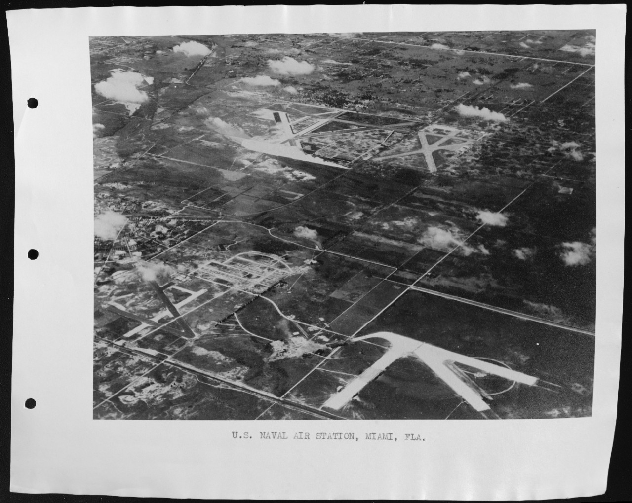 Aerial view of U.S. Naval Air Station, Miami, Florida