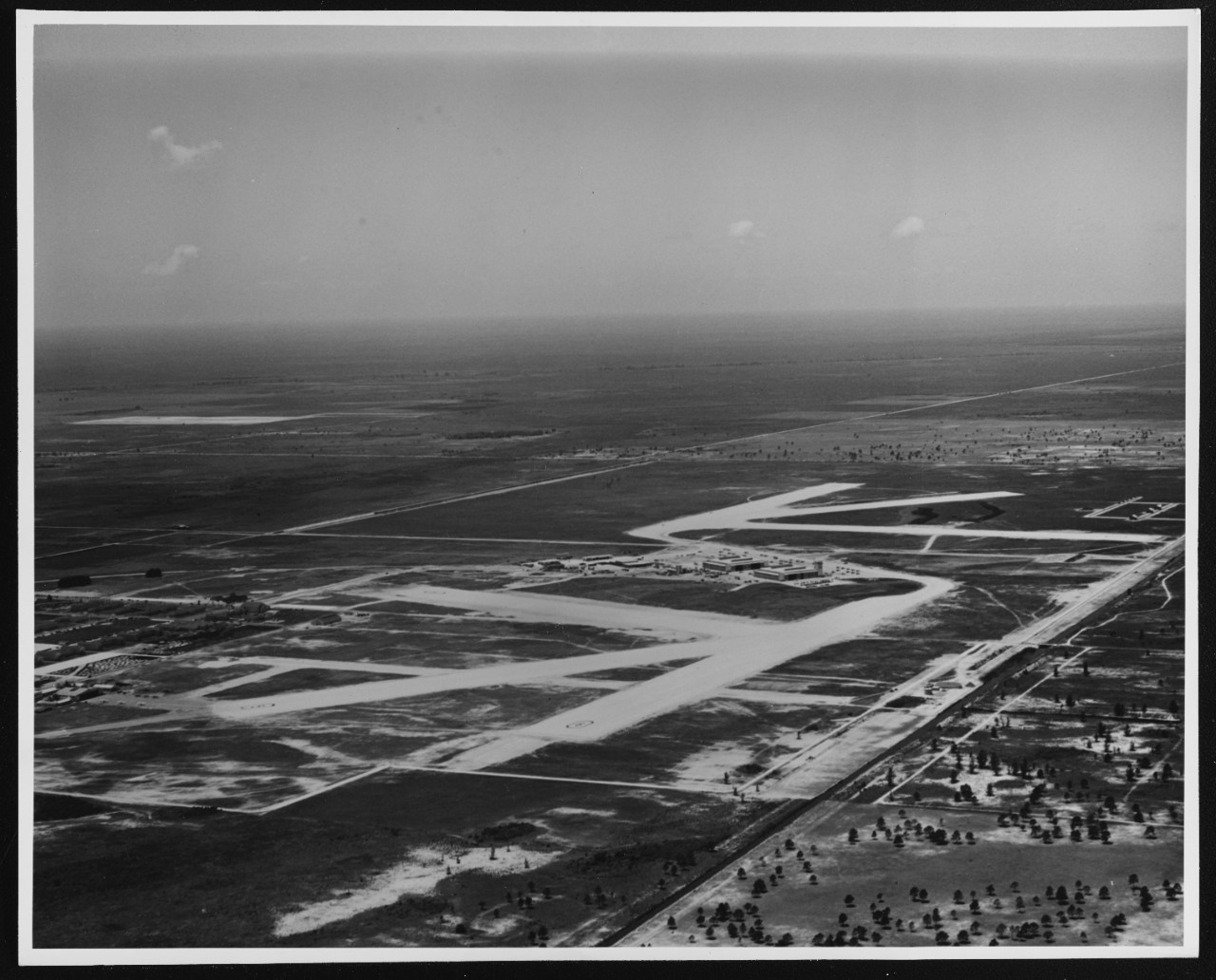 Aerial view of Administration Area, U.S. Naval Air Station, Miami, Florida.