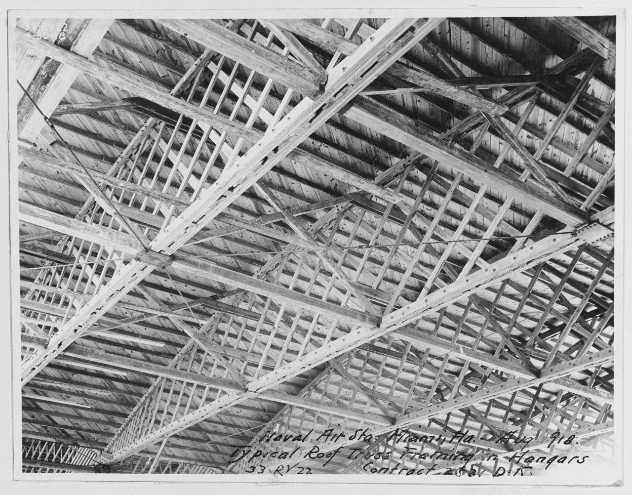 Typical roof truss training in hangars.