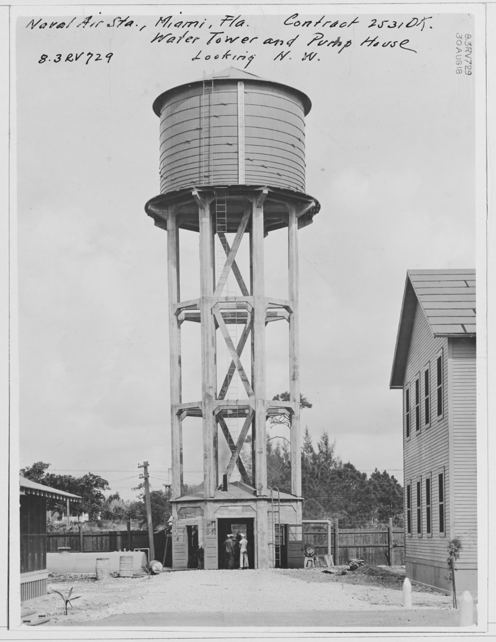 Water Tower and pump house, Naval Air Station Miami, Florida.