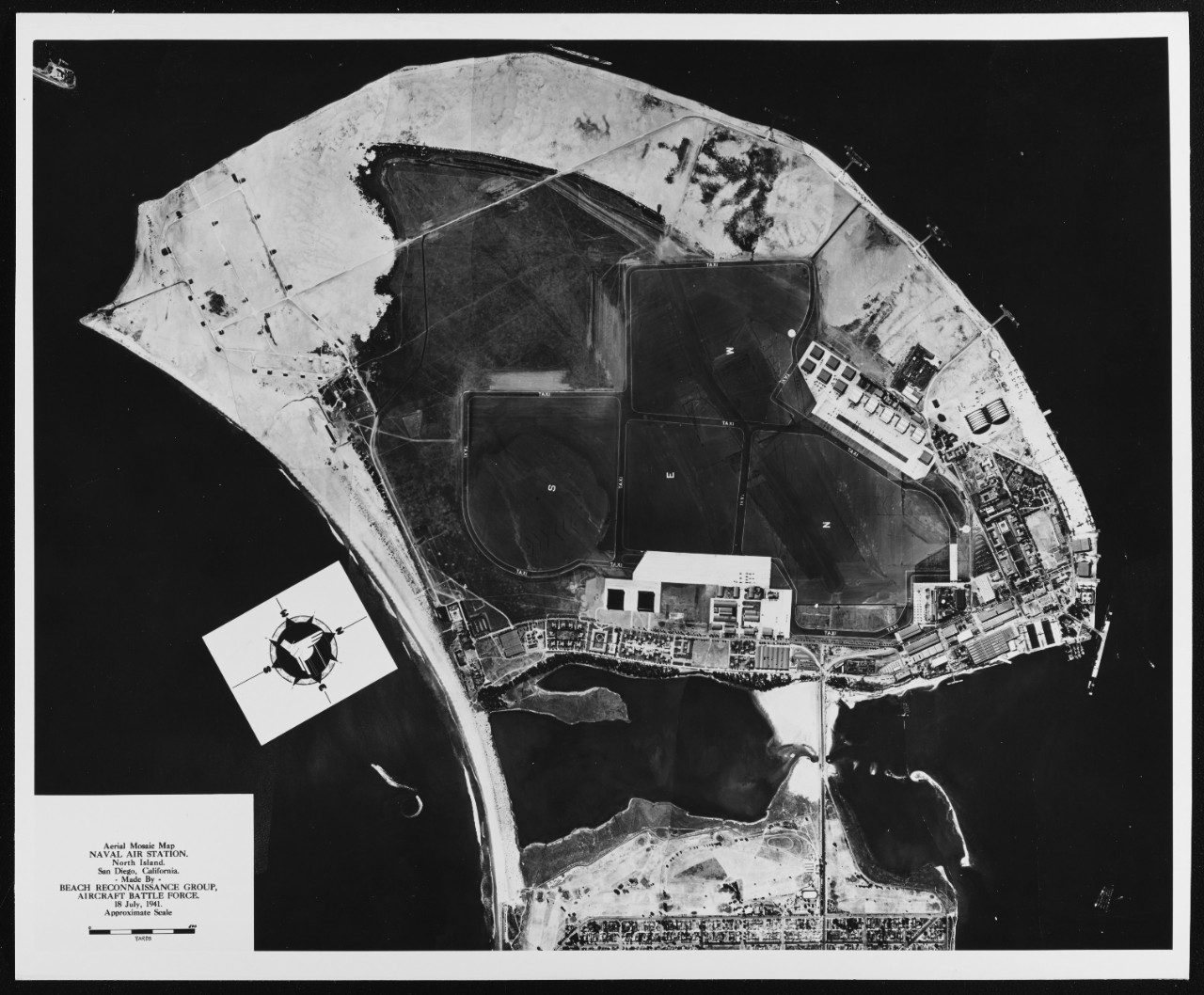 Aerial Mosaic Map, Naval Air Station North Island, San Diego, California