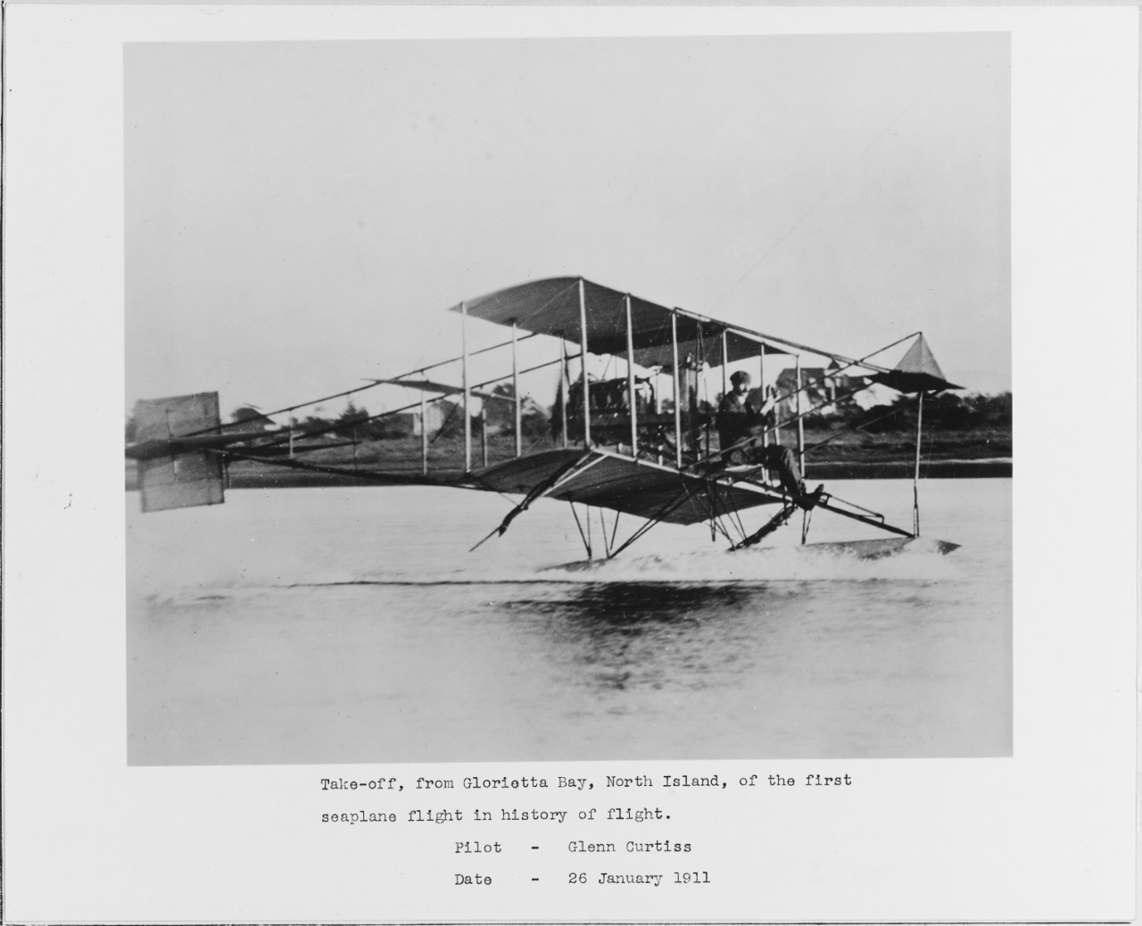 First seaplane flight