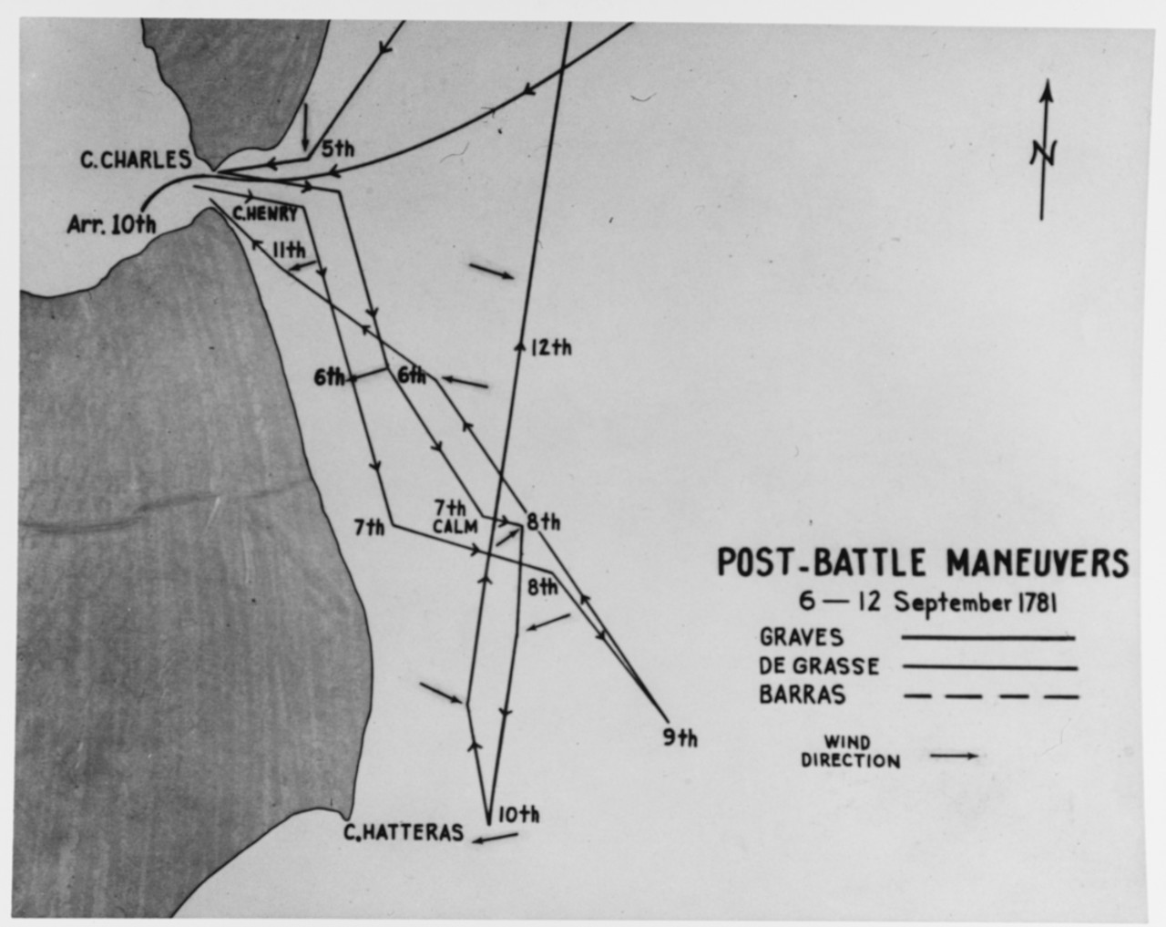 Post Battle Maneuvers, 6-12 September 1781