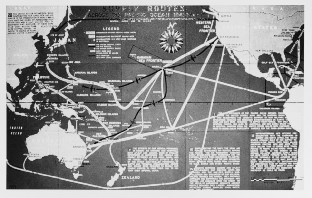 Supply Routes Across the Pacific Ocean, 1941-1945