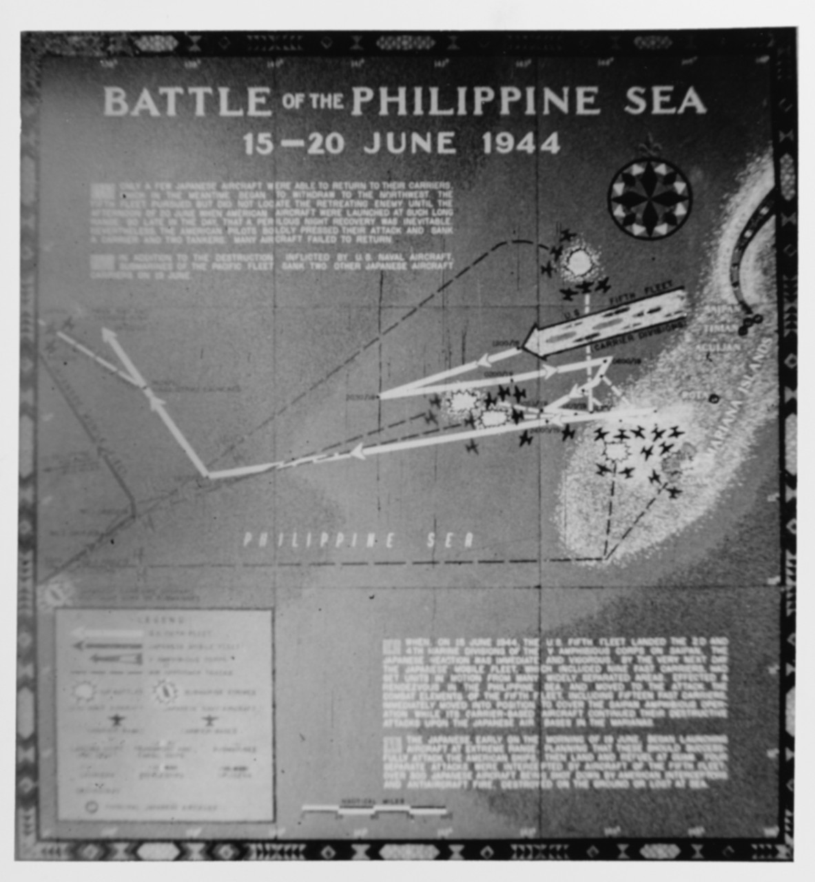 Battle of the Philippine Sea -- World War II Battle Chart 15 - 20 June 1944
