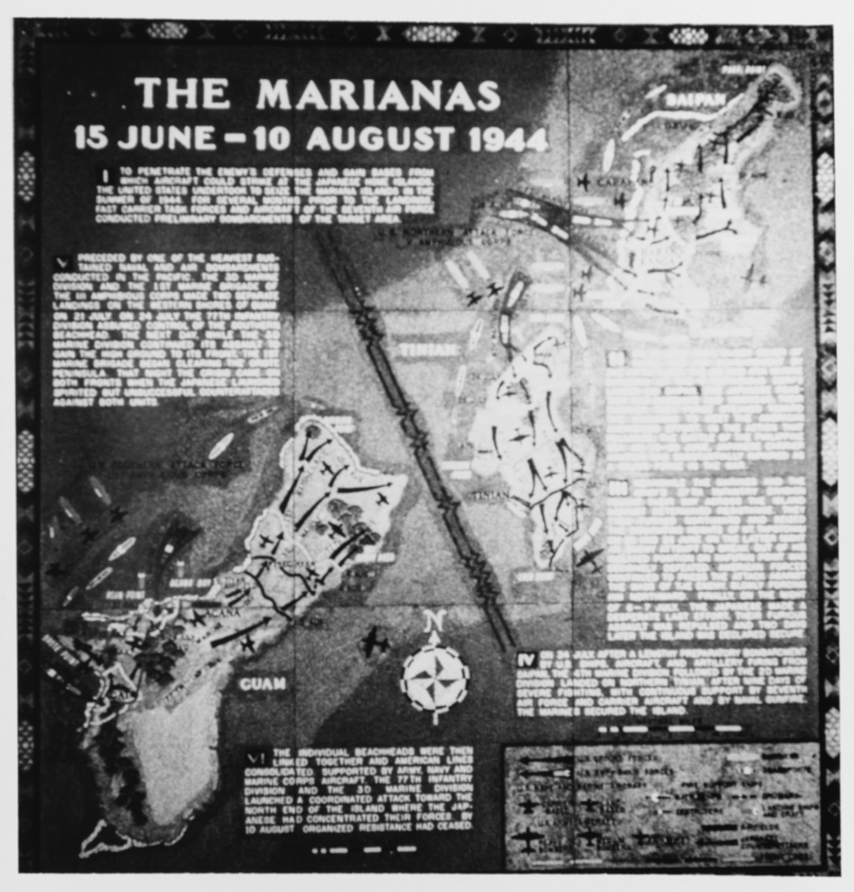 The Marianas 15 June - 10 August 1944 -- World War II Battle Chart