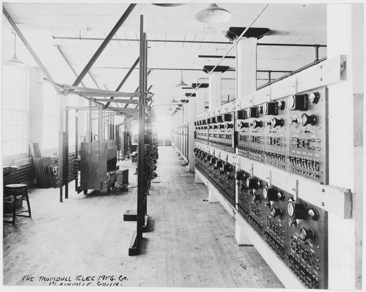 Switchboards being constructed for the U.S. Navy.