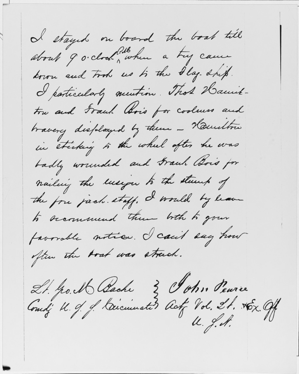 USS BLACK HAWK Engagement Report, 1863