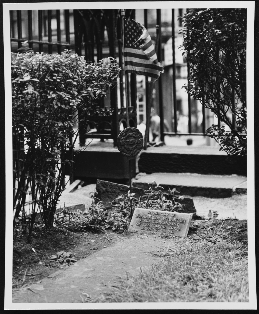 Grave stone of Franklin Wharton, First Commandant of the Marine Corps, Washington, D.C.