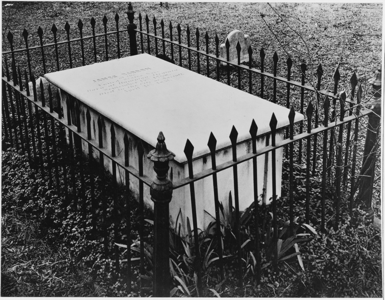 Tomb of Commodore James Barron Jr.,  USN in Trinity Churchyard, Portsmouth, Virginia