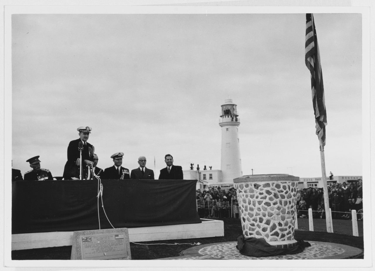 Unveiling of John Paul Jones Commemorative Toposcope at Flamborough Head, Yorkshire, September 23, 1959