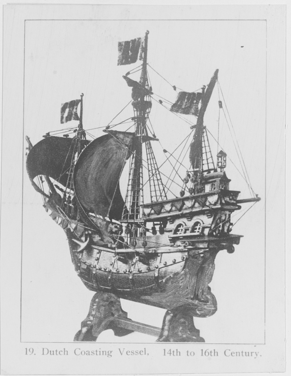 Model of a Dutch Coasting Vessel, 14th to 16th Century