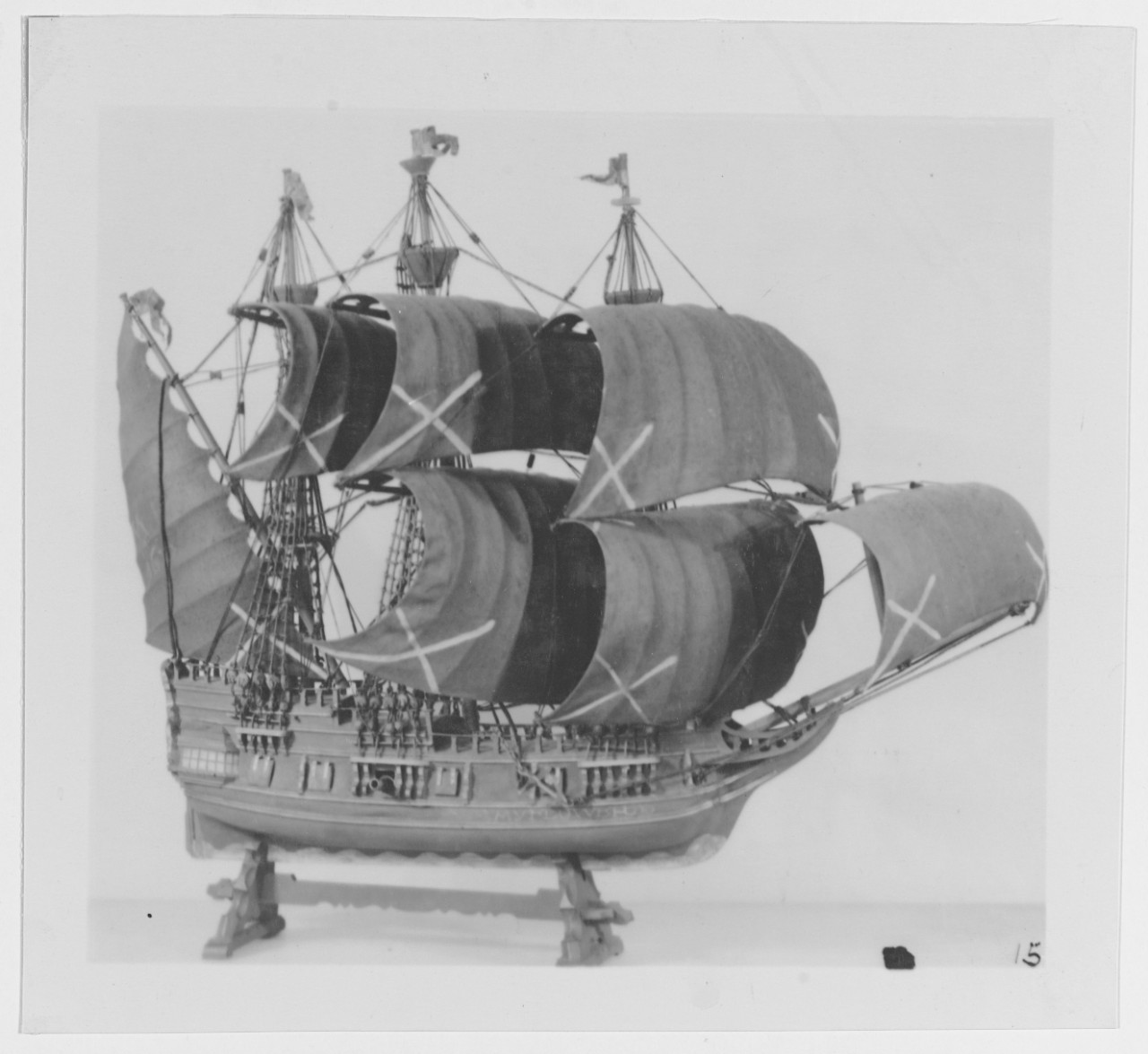 Model of Venetian Galleon, 13th to 15th Century