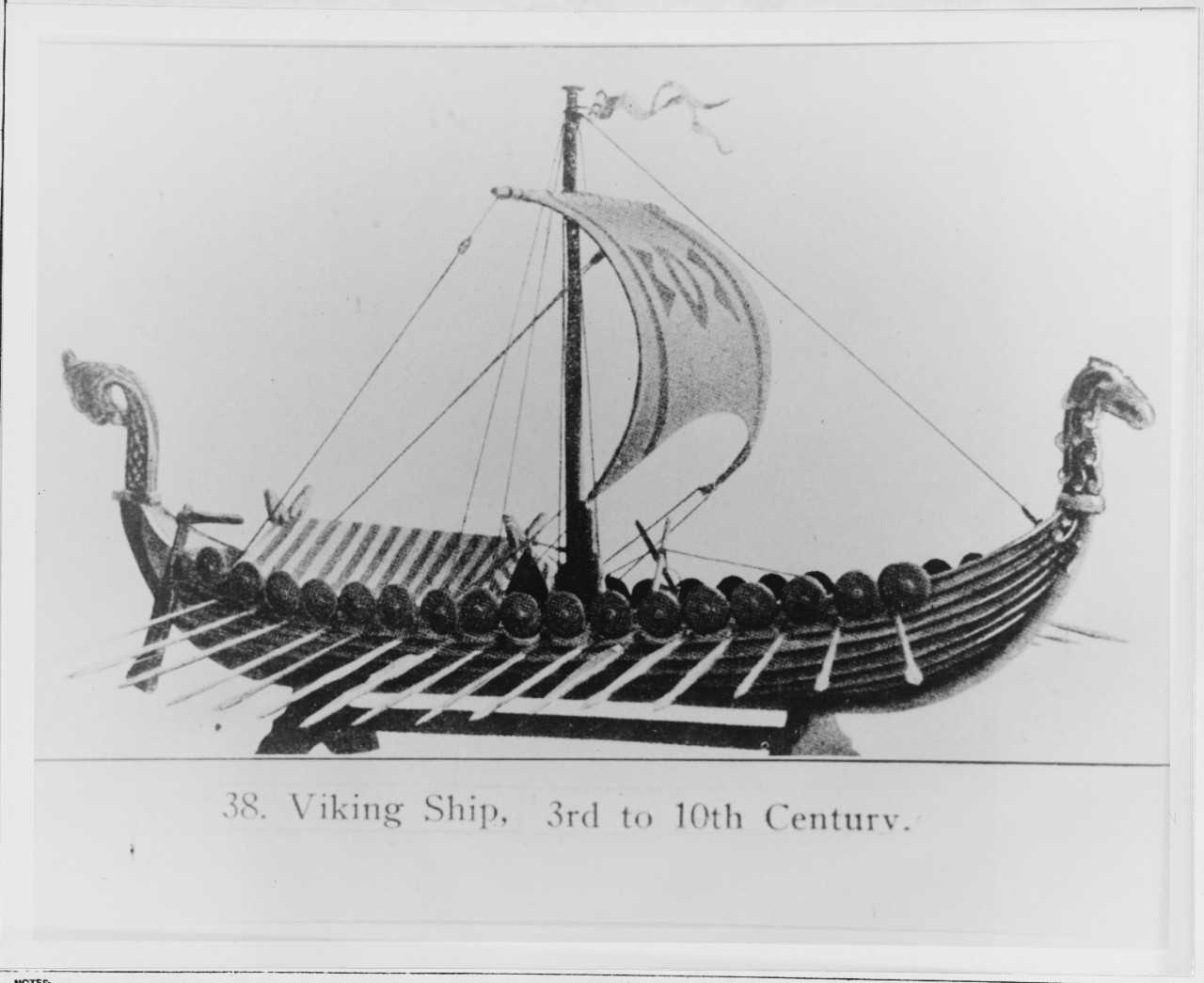 Model of Viking Ship, 3rd to 10th Century