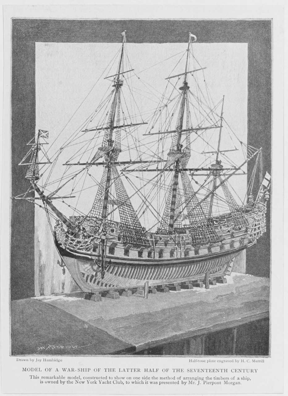Model of a War Ship of the latter half of the 17th Century