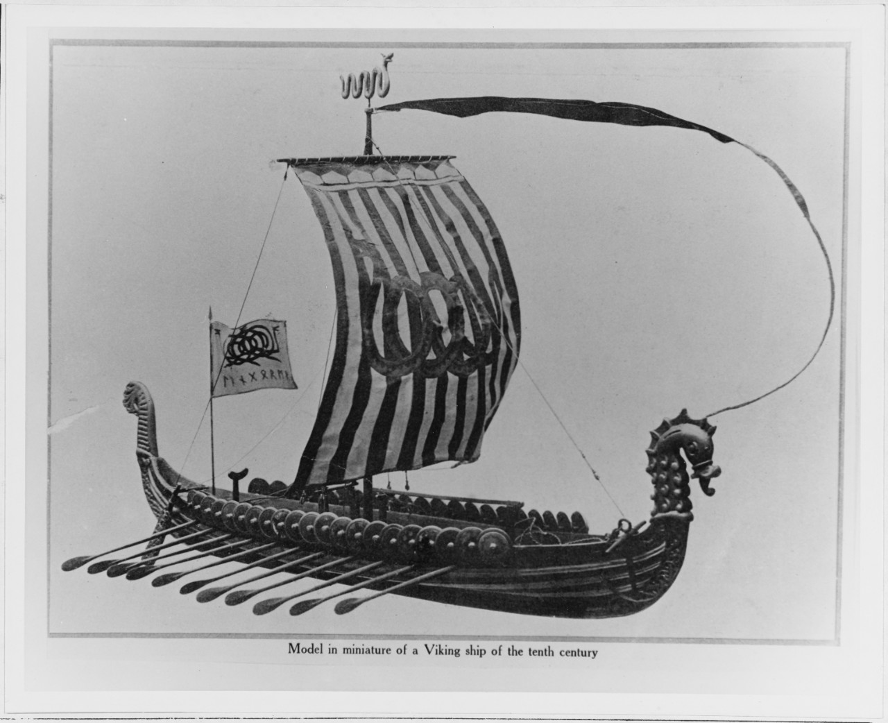 Model in miniature of a Viking Ship of the 10th Century