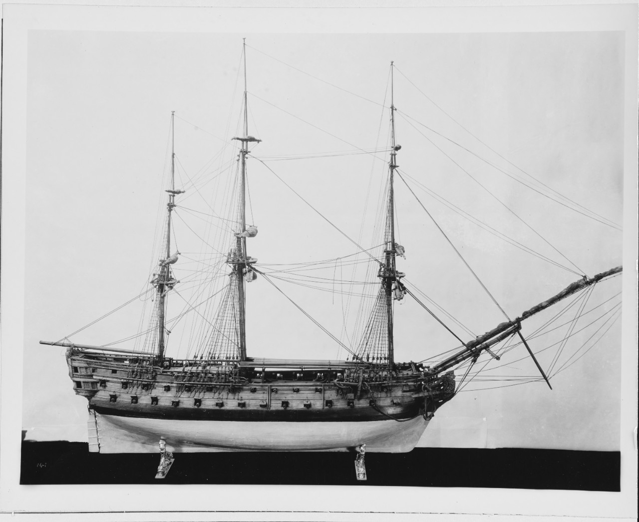 Model of Spanish ship EL TERRIBLE. U.S. Naval Academy No. 62