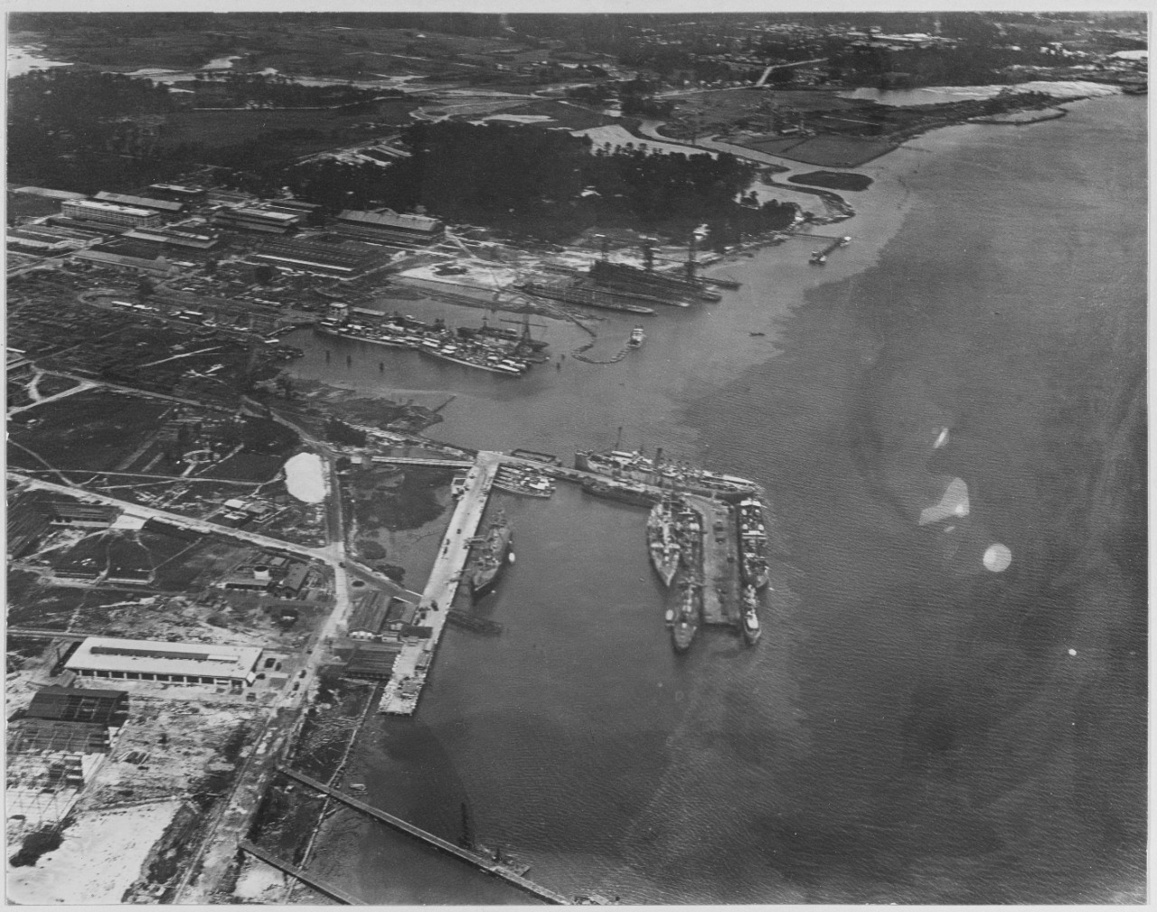 Aerial photograph of Navy Yard, Charleston, South Carolina