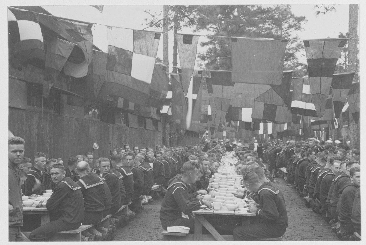 Thanksgiving Dinner in the First Regiment, U.S. Naval Training Camp, Charleston
