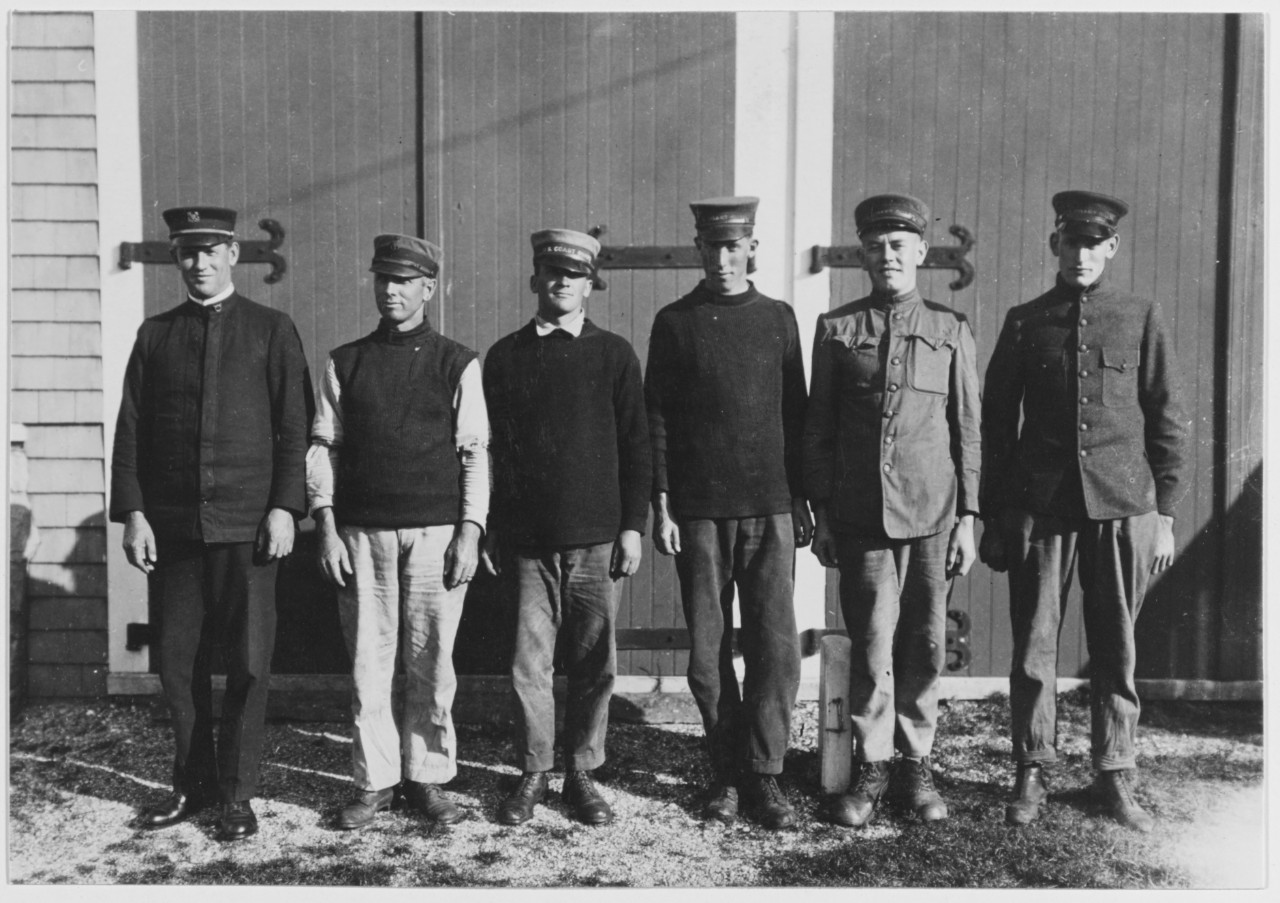 Crew of Coast Guard Station No. 8 at Damiscove Island, Boothbay Harbor, Maine