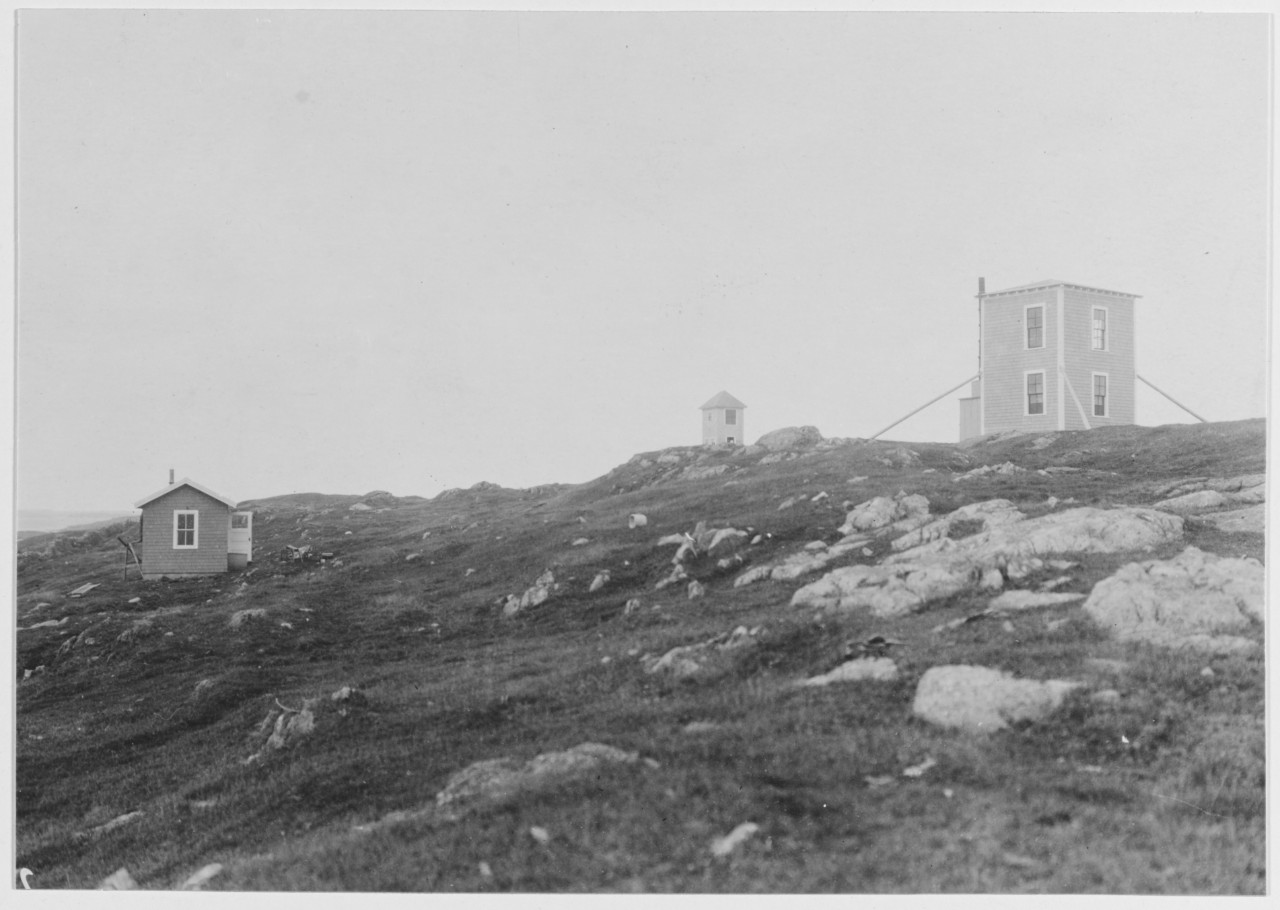 Wireless Station. Coast Guard Station No. 8 at Damiscove Island, Boothbay Harbor, Maine