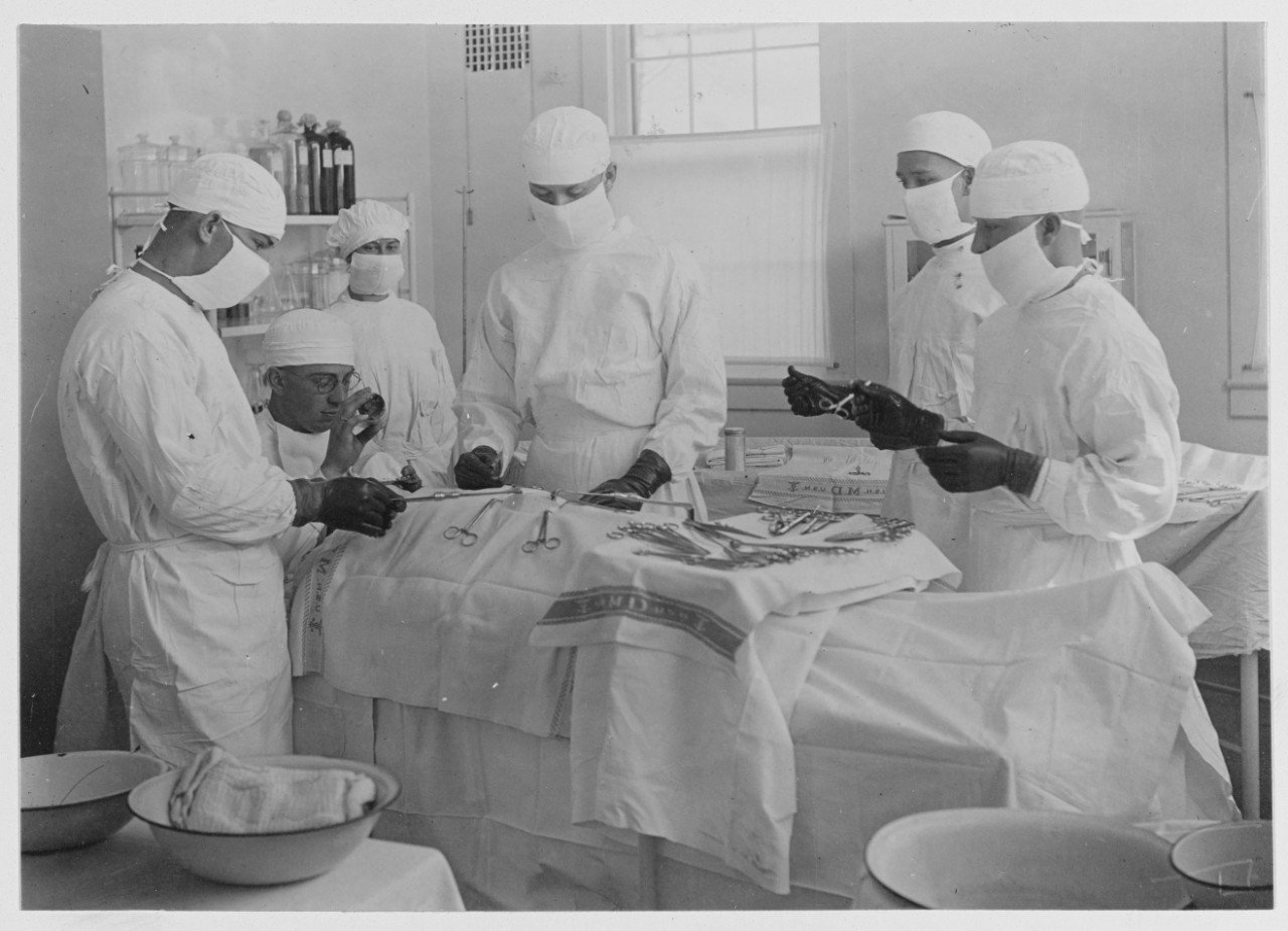 Operating Room During Operation.