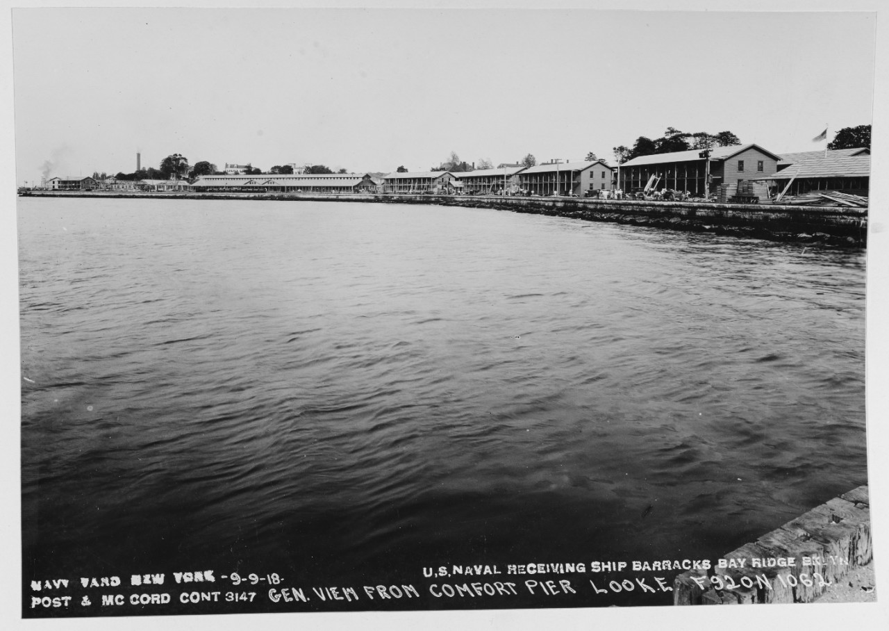 US. receiving ship barracks, Bay Ridge, Brooklyn.