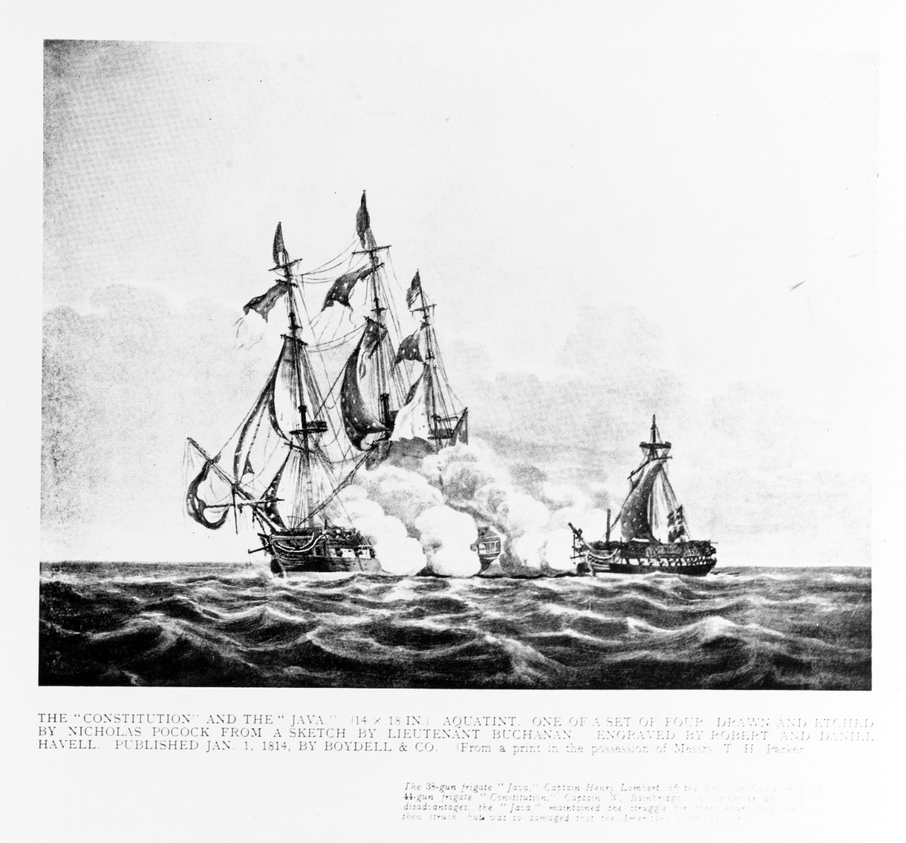 Battle between USS CONSTITUTION and HMS JAVA