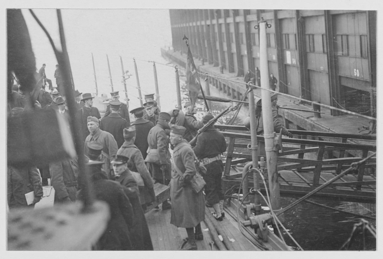 Arrival of ST. LOUIS at Hoboken New Jersey. Jan.17, 1919.