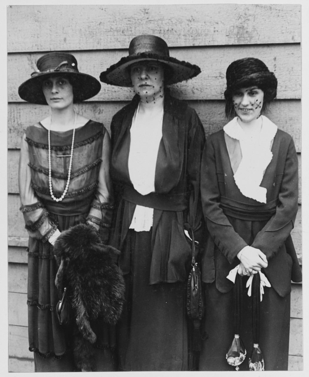 Mrs. Tower, Mrs. Bellinger and Mrs. Read respectively wives of commanders of the NC 3,1, and 4.