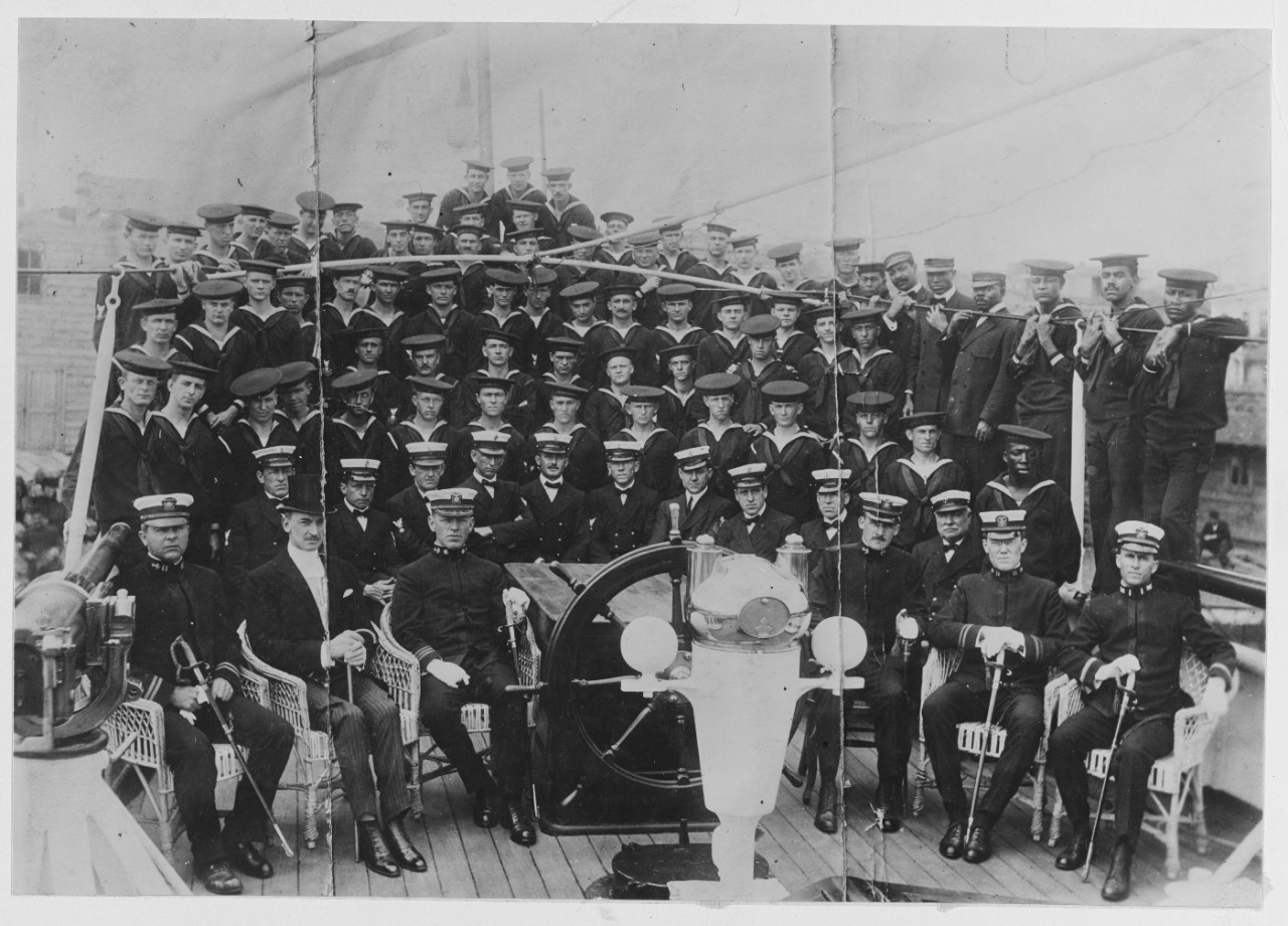 Officers and men of the USS SCORPION (PY-3)